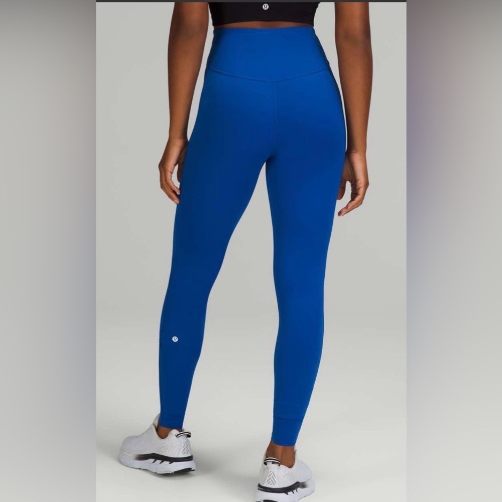 Lululemon Blue Base Pace High Rise Leggings 28” Size 4 Athleisure Workout EUC